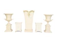 Three Bisque Porcelain Table Articles