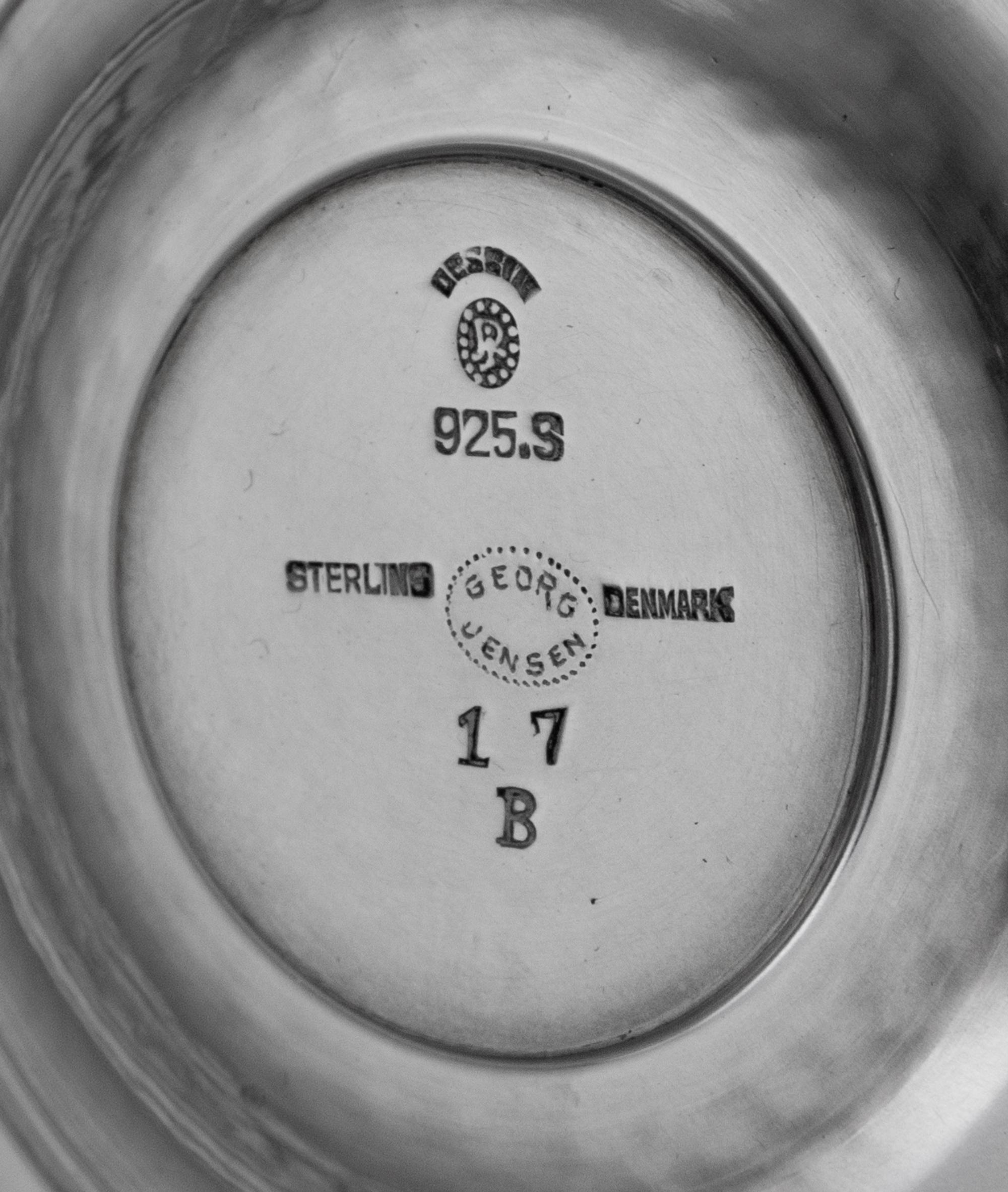A Danish Silver Footed Bowl, Johan Rohde for Georg Jensen Silversmithy, Copenhagen, Circa 1930, model '17B'.