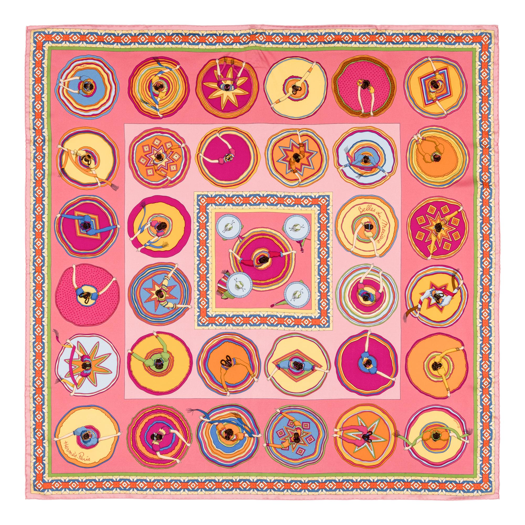 Hermès, Four Silk Scarves