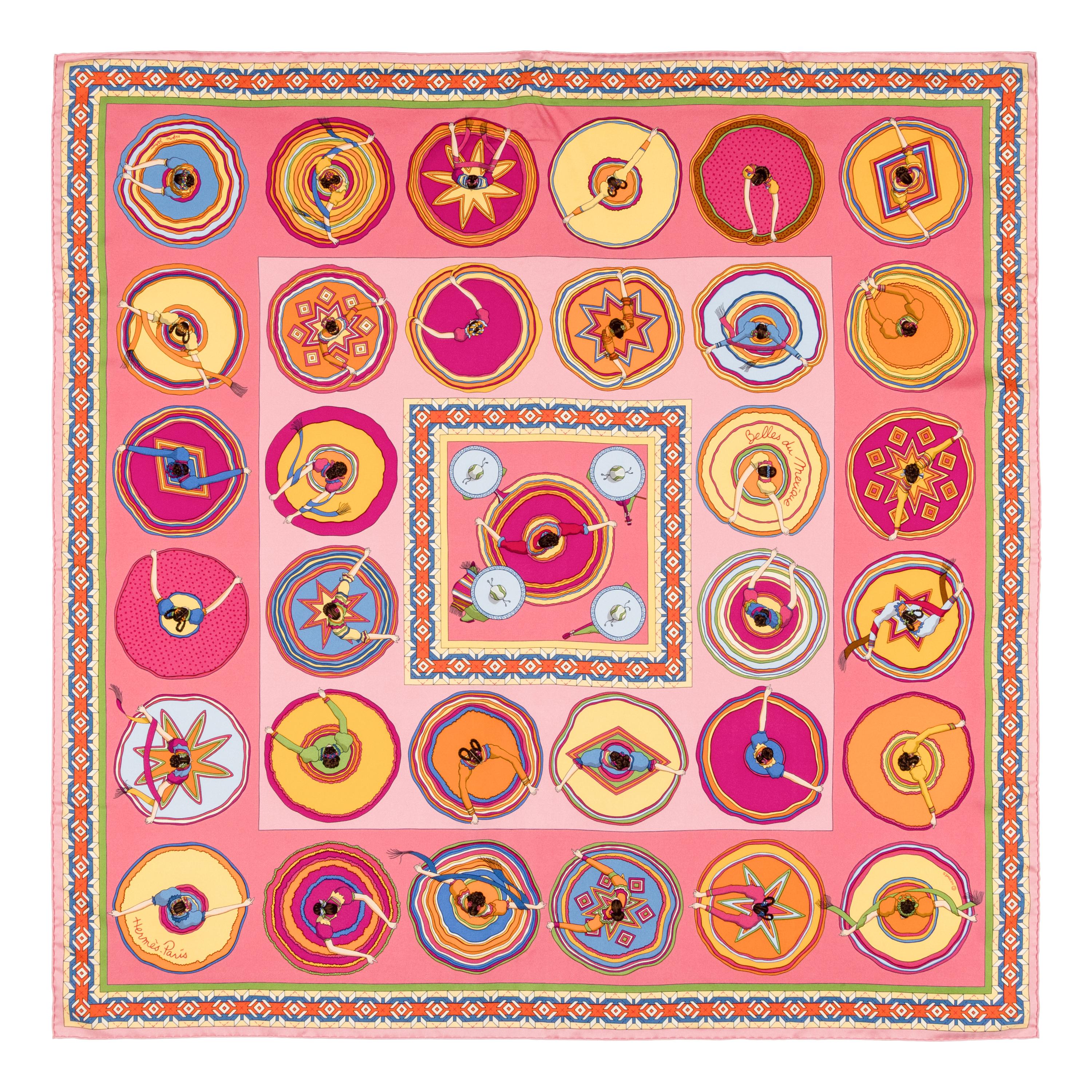 Hermès, Four Silk Scarves