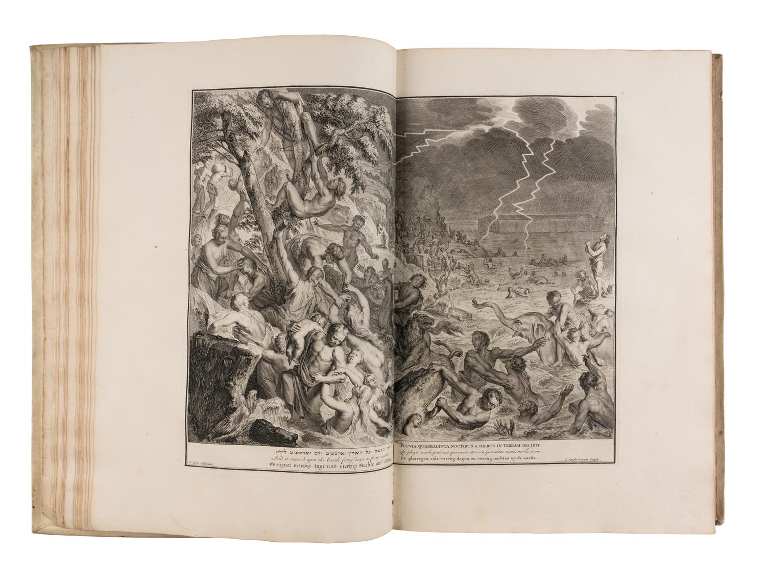 [BIBLE ILLUSTRATIONS]. Taferelen der voornaamste Geschiedenissen van het Oude en Nieuwe Testament . The Hague: Pieter de Hondt, 1728-1729.