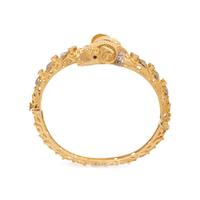 HIGH KARAT YELLOW GOLD, DIAMOND AND RUBY RAMS HEAD BRACELET