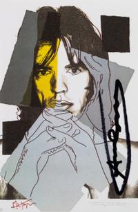 Andy Warhol, (American, 1928-1987), Mick Jagger, 1975 (set of ten announcement cards with cover published by Castelli Graphics for the