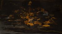 A Black and Gilt Chinoiserie-Decorated Tray Top Low Table