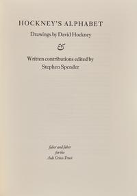 [Art] Hockney, David, and Stephen Spender, et al. Hockney's Alphabet