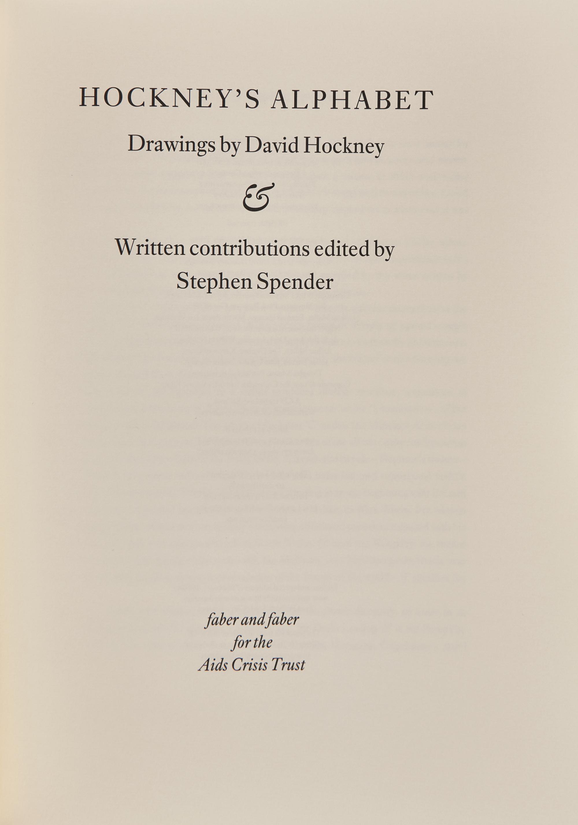 [Art] Hockney, David, and Stephen Spender, et al. Hockney's Alphabet