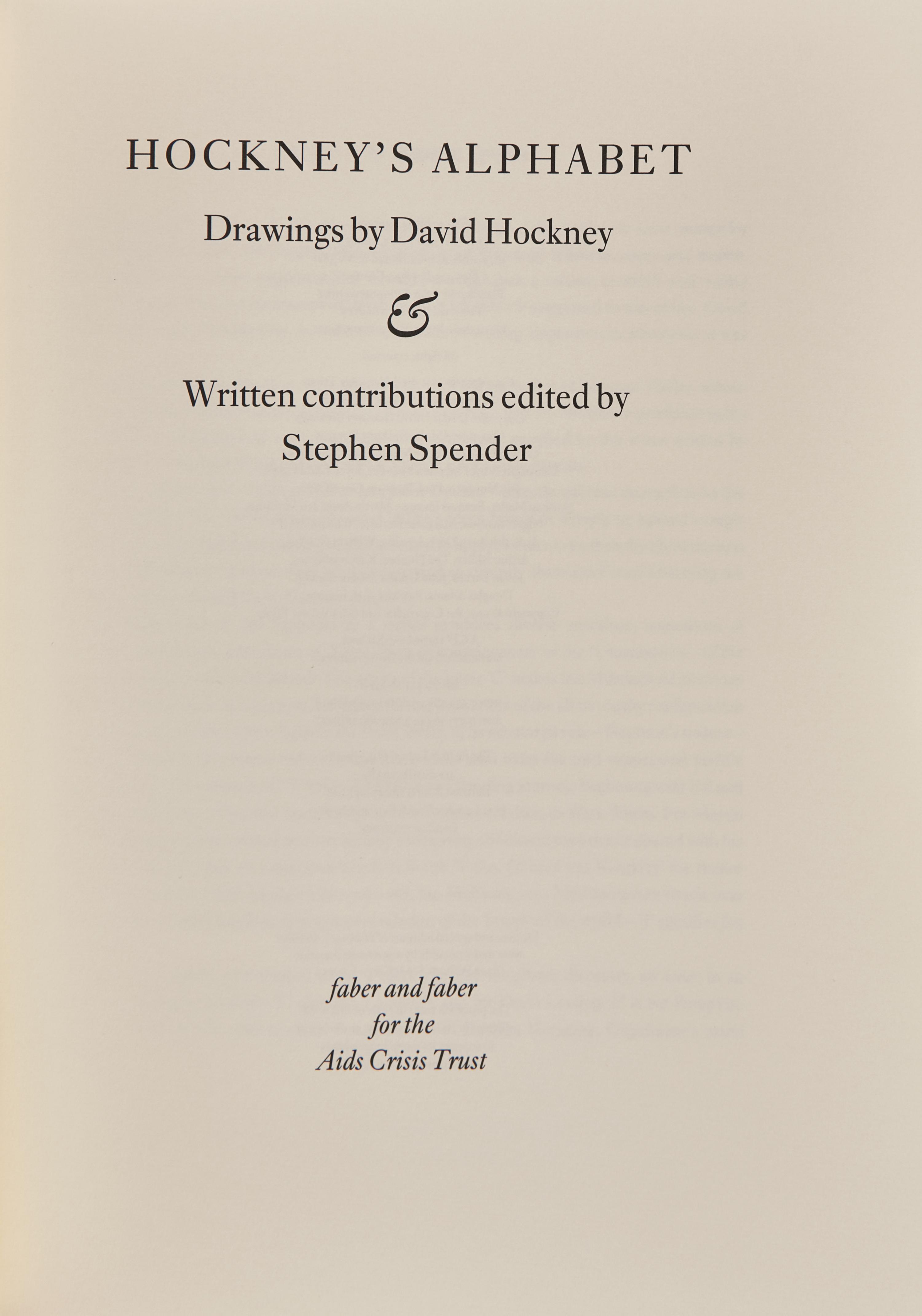 [Art] Hockney, David, and Stephen Spender, et al. Hockney's Alphabet