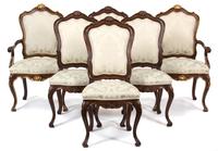 A Set of Six Karges Louis XV Style Dining Chairs Height 40 1/2 inches. — MID 20TH CENTURY