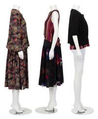 Seven Chloé Separates: Two Sleeveless Tops, One Three-Piece Ensemble, One Skirt, and One Jacket