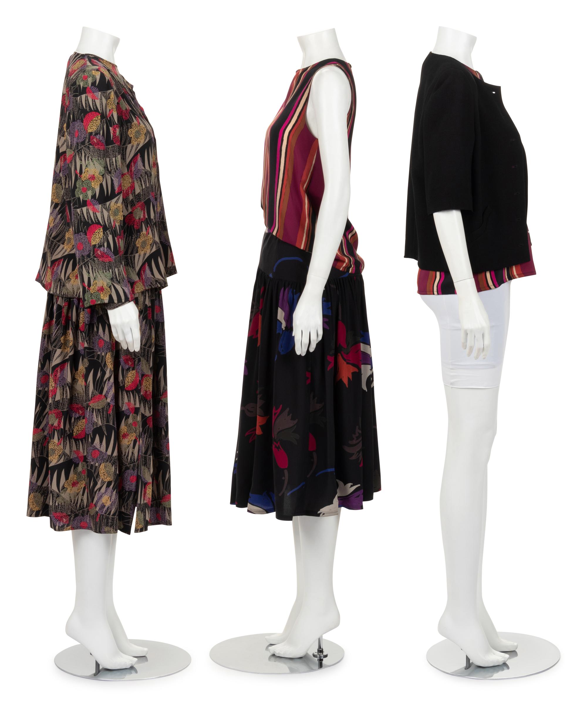 Seven Chloé Separates: Two Sleeveless Tops, One Three-Piece Ensemble, One Skirt, and One Jacket