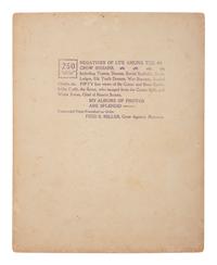 [NATIVE AMERICANS]. A group of 10 photographs of the Custer Battlefield and Crow Indians, incl. Chief "Two Moons" and "Curly."