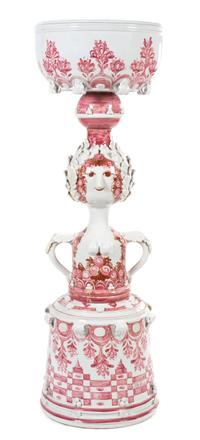 A Danish Glazed Earthenware Figural Jardiniere Height 66 1/4 inches. — BJORN WIINBLAD, CIRCA 1970
