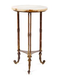 A Victorian Brass and Onyx Side Table