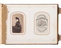 [Early Photo] Album related to photographer Francis Mowrey incl Image of Himself Dressed as a Woman