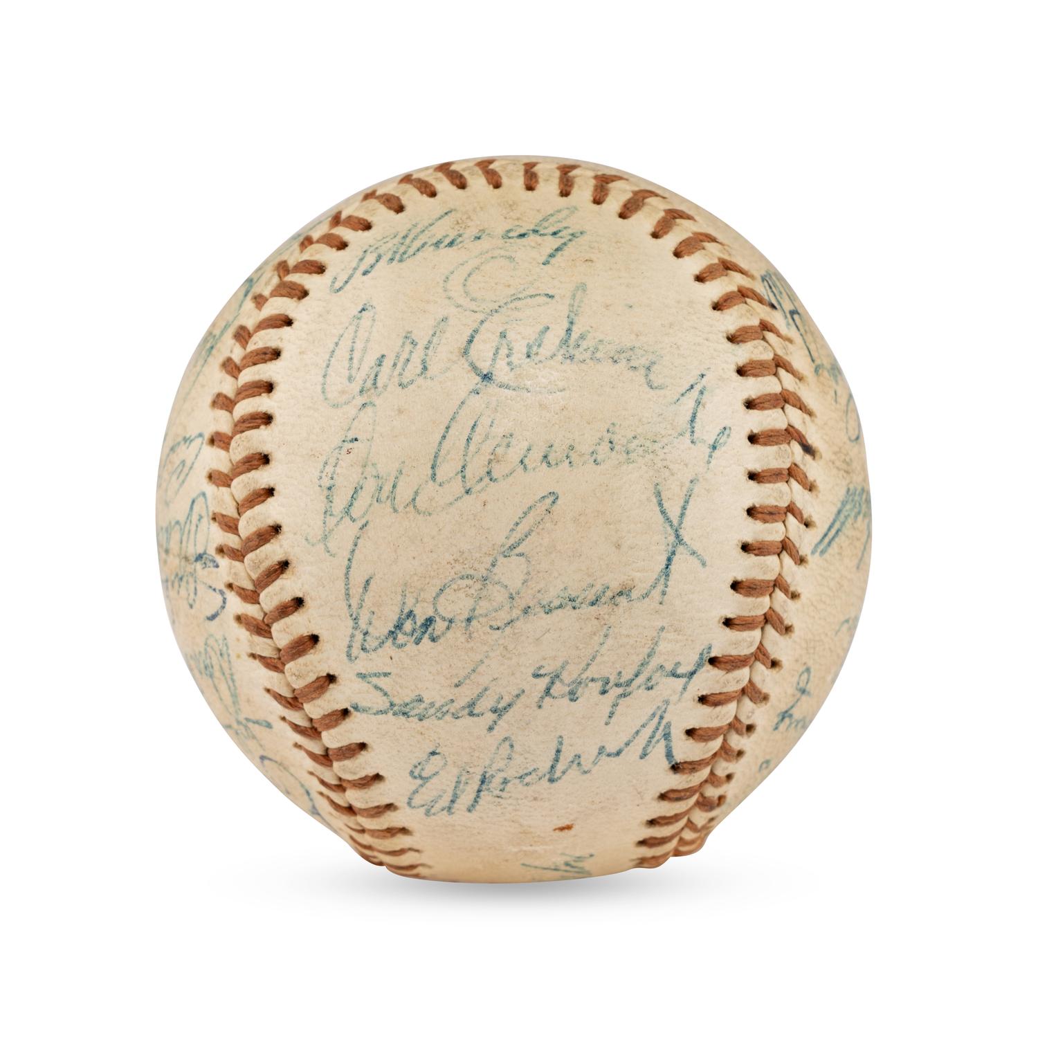 A 1957 Brooklyn Dodgers Team Signed Autograph Baseball (Beckett Authentication Services Letter of Authenticity)