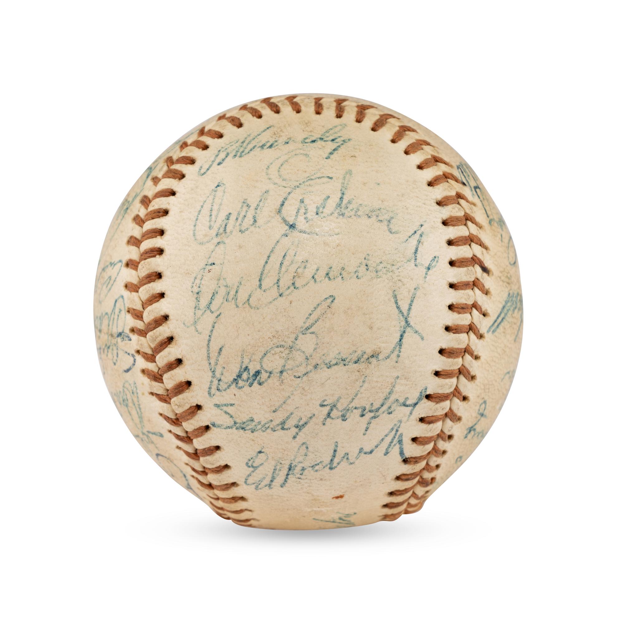 A 1957 Brooklyn Dodgers Team Signed Autograph Baseball (Beckett Authentication Services Letter of Authenticity)