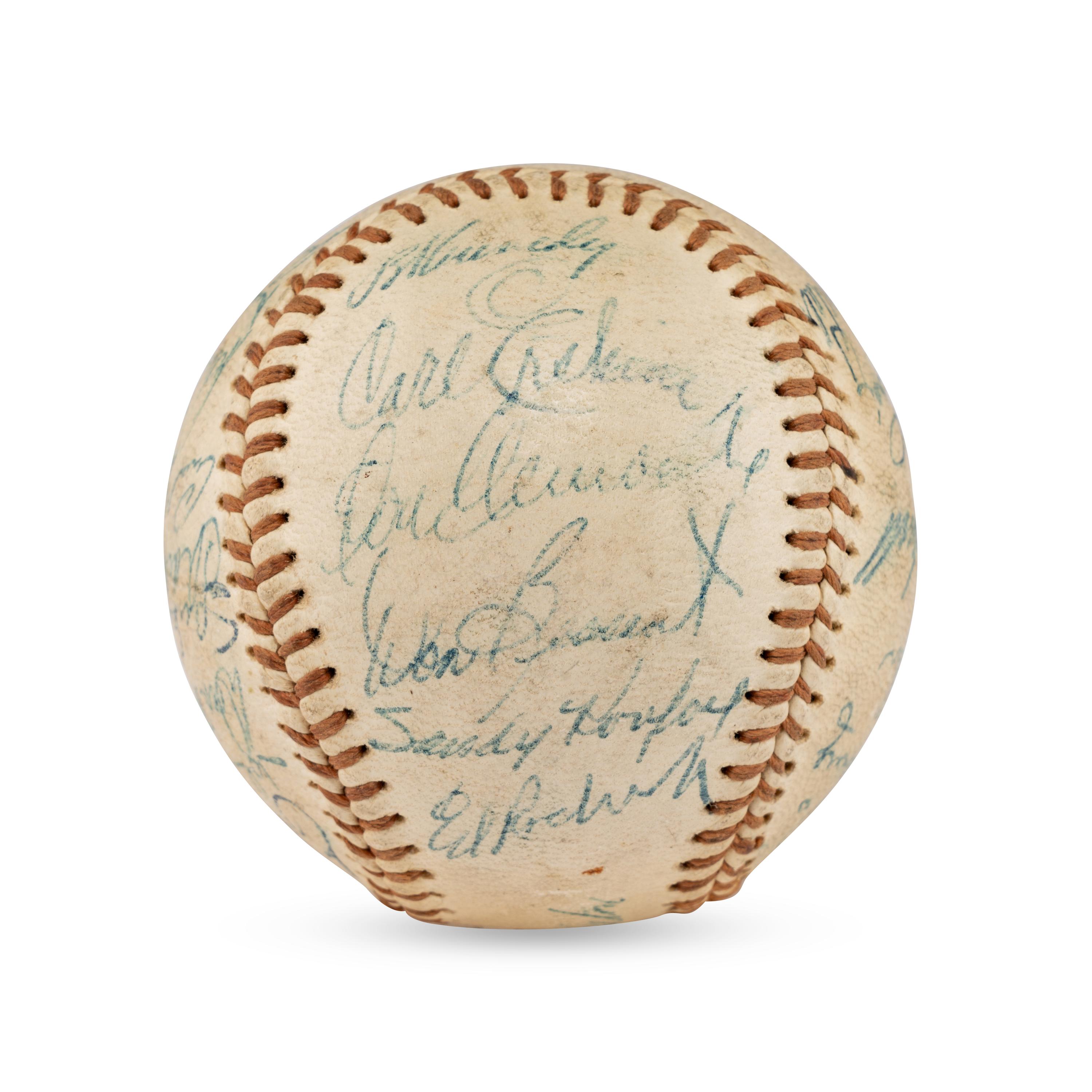 A 1957 Brooklyn Dodgers Team Signed Autograph Baseball (Beckett Authentication Services Letter of Authenticity)