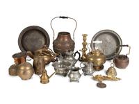 A Collection of Twenty Brass, Copper and Pewter Articles
