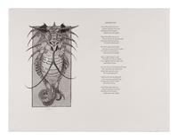 [BROADSIDE]. MOSER, Barry. Jabberwocky . [West Hatfield, MA, 1983]. 432 x 561 mm. (A few minor creases at corners.) Illustrated with a wood-engraving printed from the same block used of the Jabberwock from the Pennyroyal Through the Looking Glass . One of an unspecified number, signed by Moser. Not in Pennyroyal Checklist .