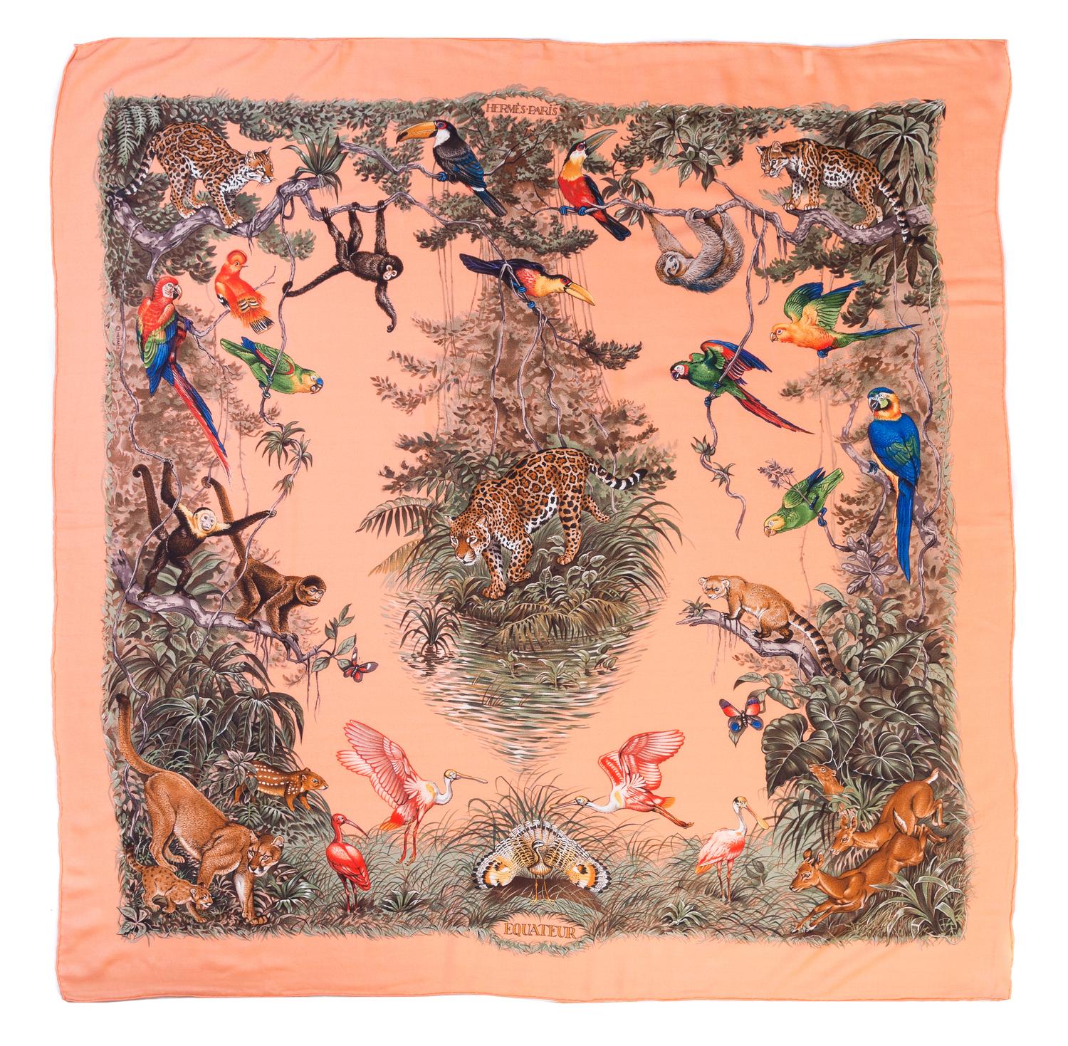 An Hermes 140cm Silk Cashmere Shawl, 55" x 55".