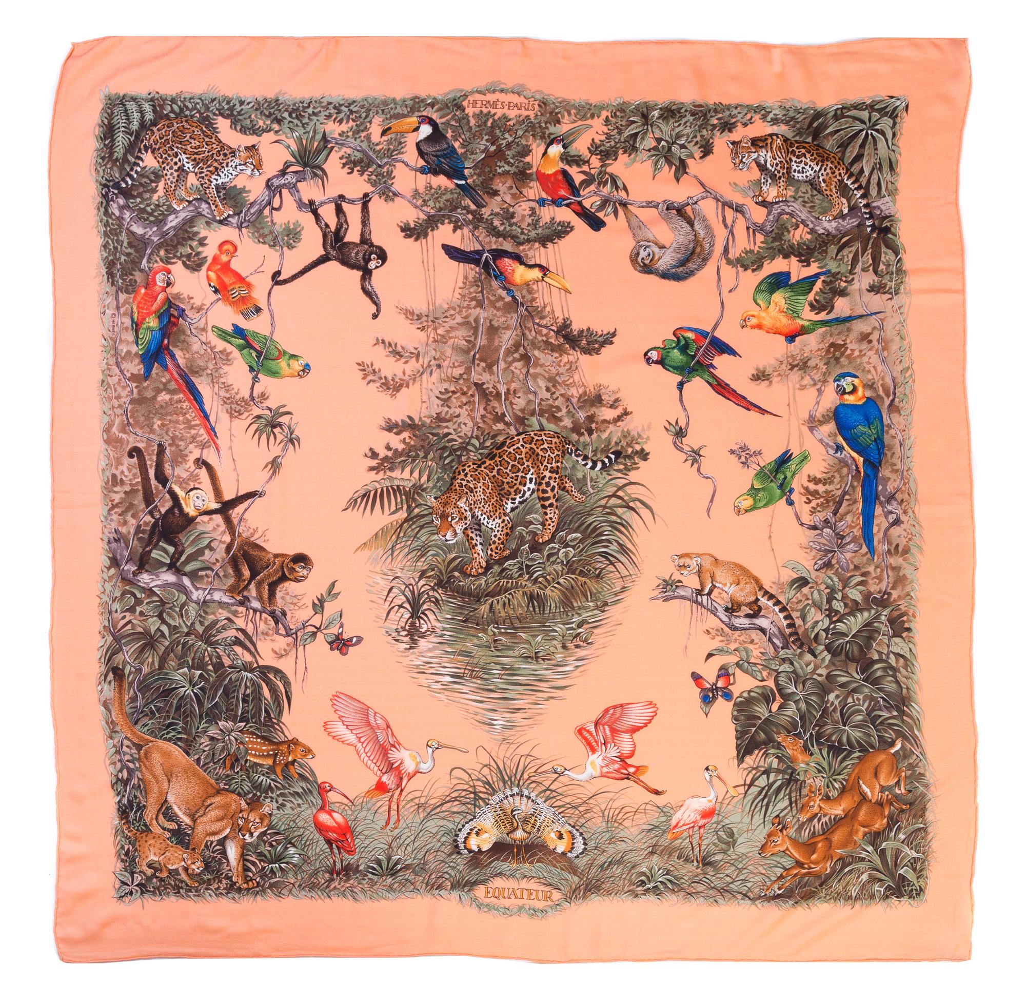 An Hermes 140cm Silk Cashmere Shawl, 55" x 55".