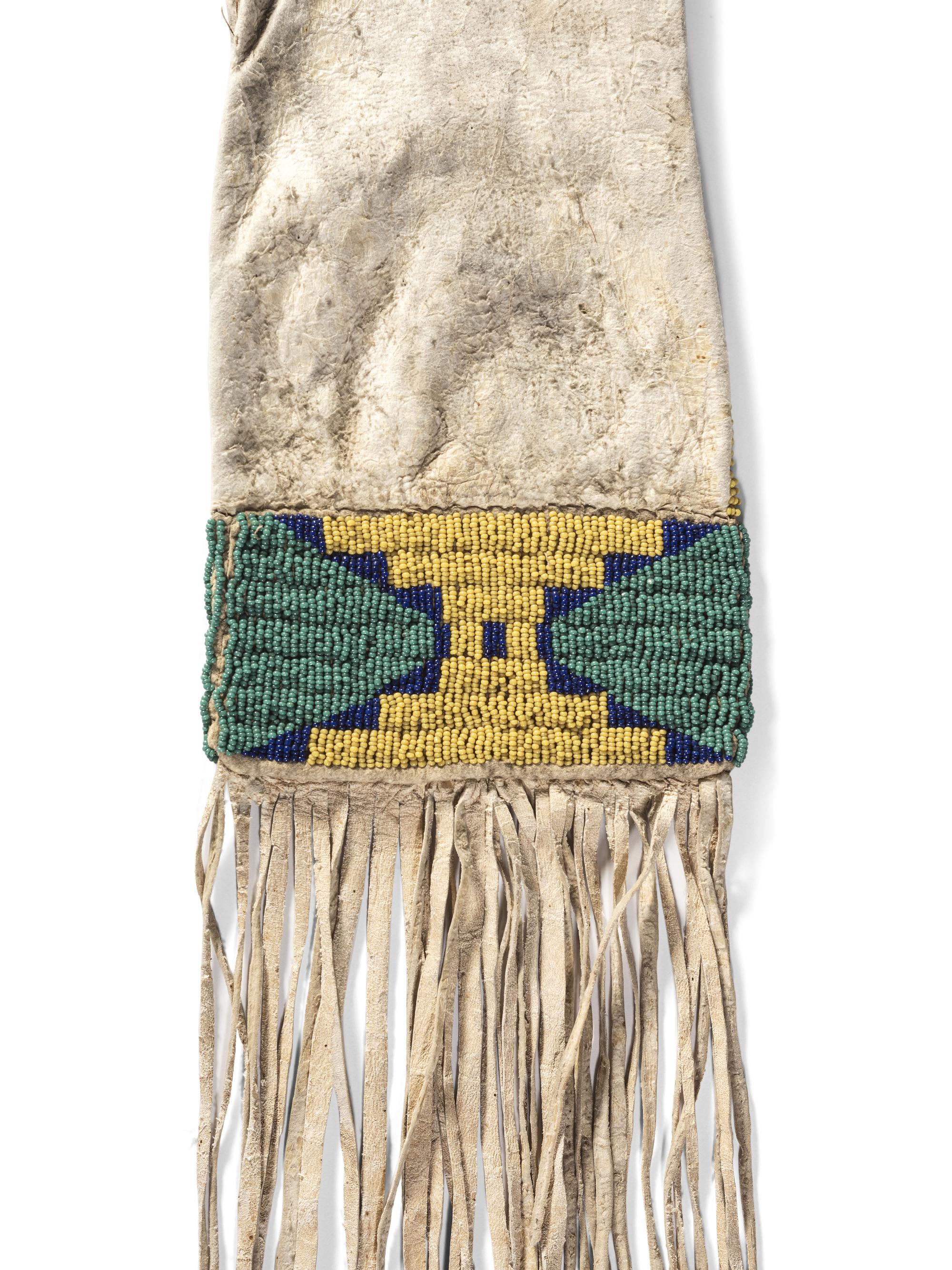 Central Plains Beaded Hide Tobacco Bag