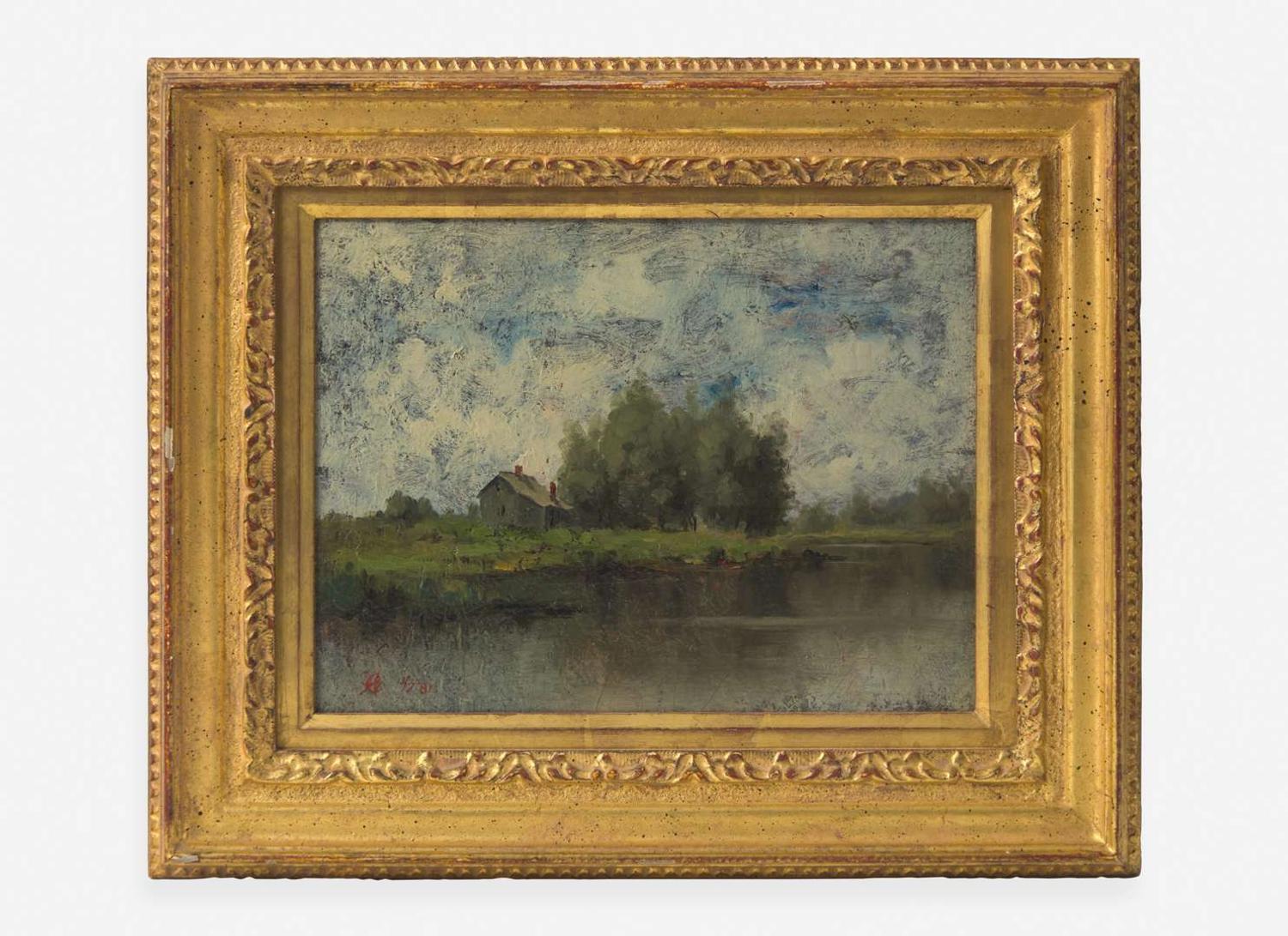Charles Woodbury (American, 1864-1940) - House by a River