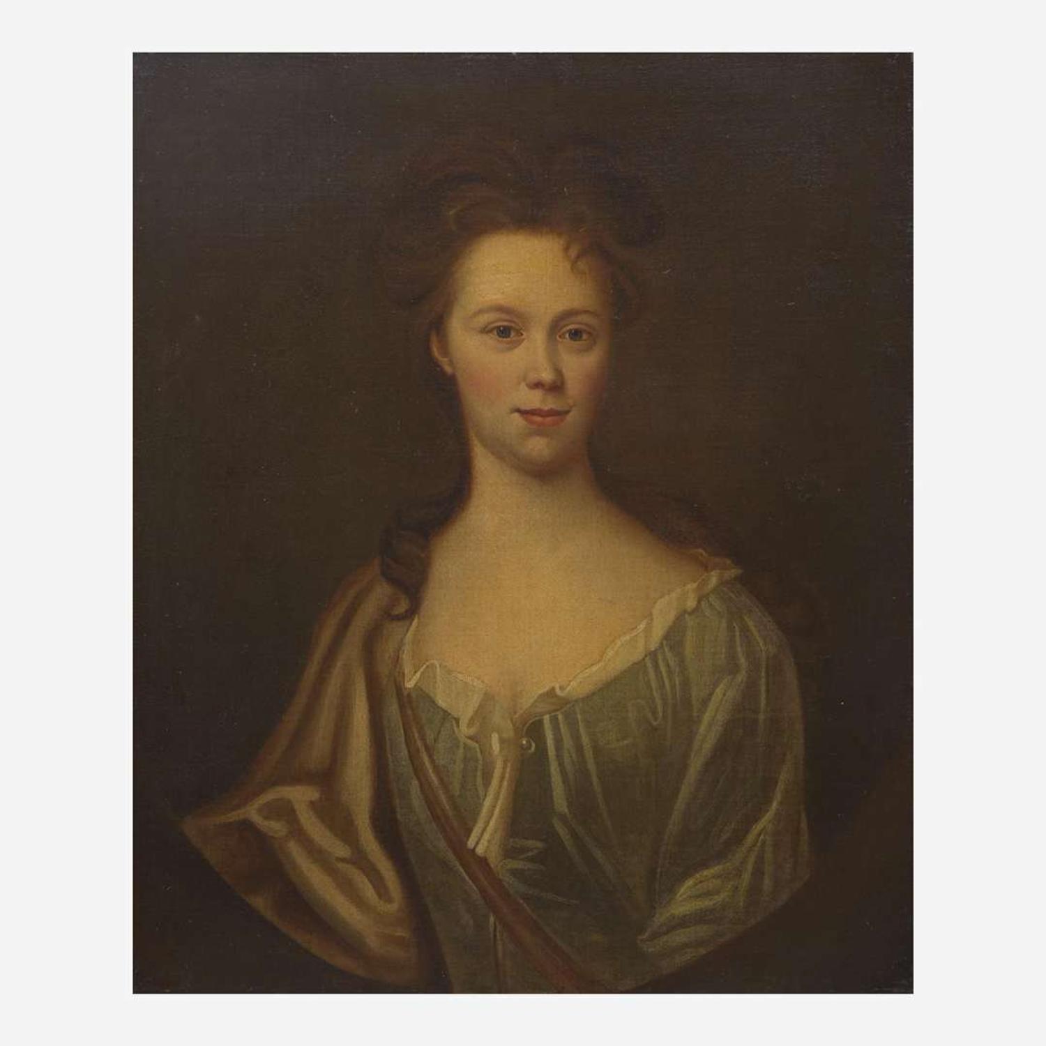 British School (18th Century) Portrait of Lady Narborough; together with a Companion Portrait of a Gentleman, Half-Length