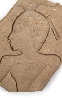 Two Egyptian Relief Fragments and a Mask Fragment, All After the Antique