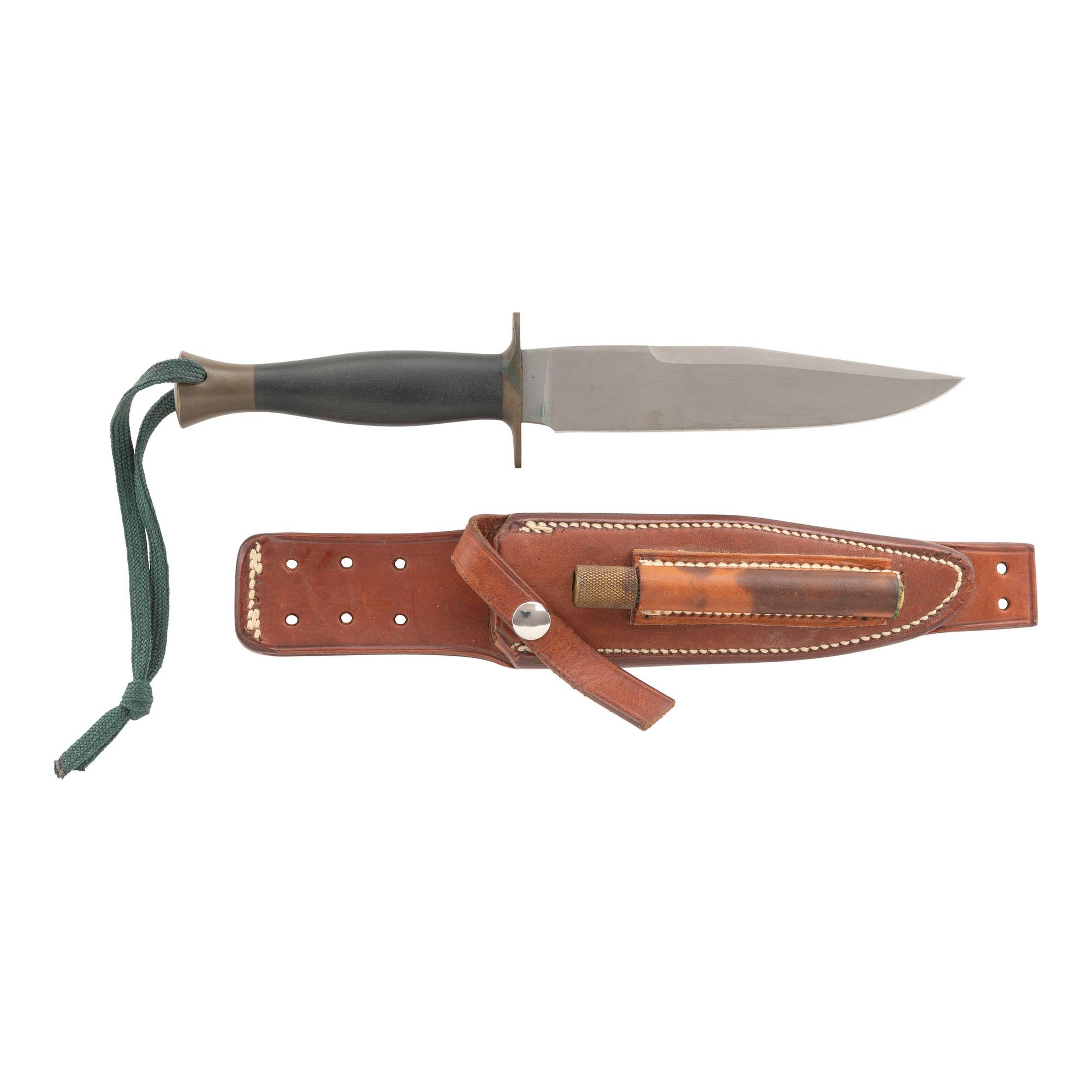 Jimmy Lile "No Dot" Grey Ghost Style Bowie Knife with Sheath & Steel