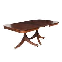 A George III Style Mahogany Double-Pedestal Dining Table