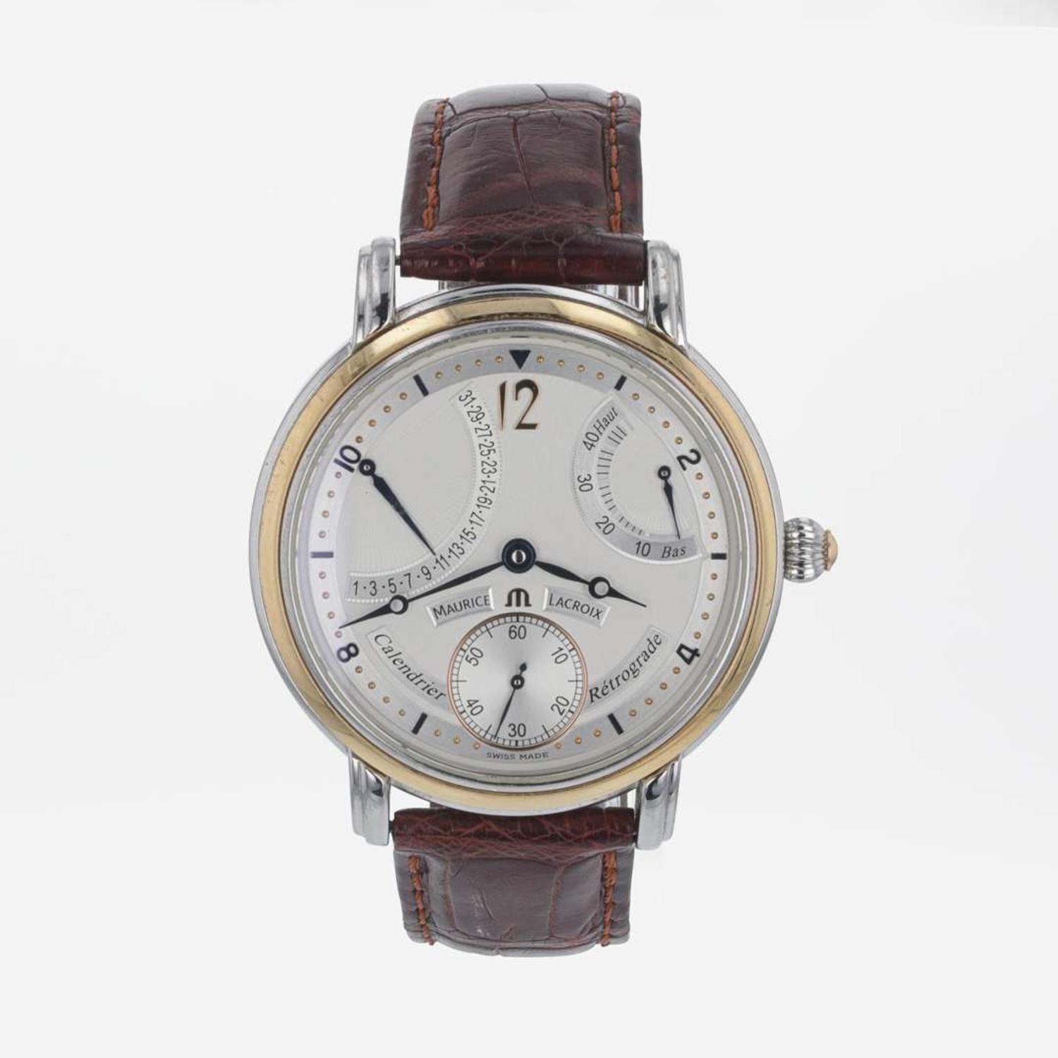 Maurice Lacroix Calendrier Retrograde Men's Wristwatch Swiss
