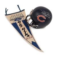 An Large Group of Mike Ditka Signed Autograph Items Featuring a Full Size Helmet, Framed Jersey and HOF Pennant