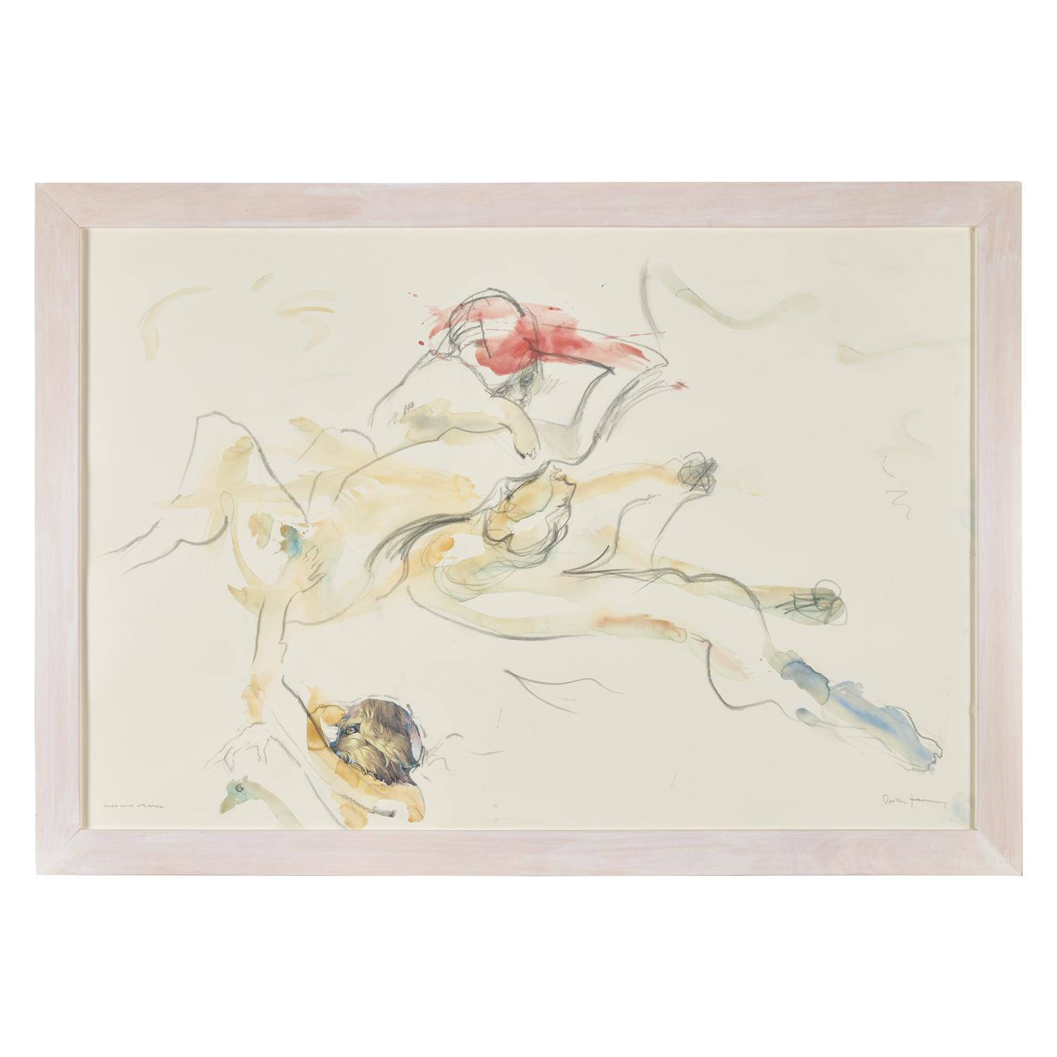 Dorothea Tanning (American, 1910-2012) — Double Curve with Scholar, 1986