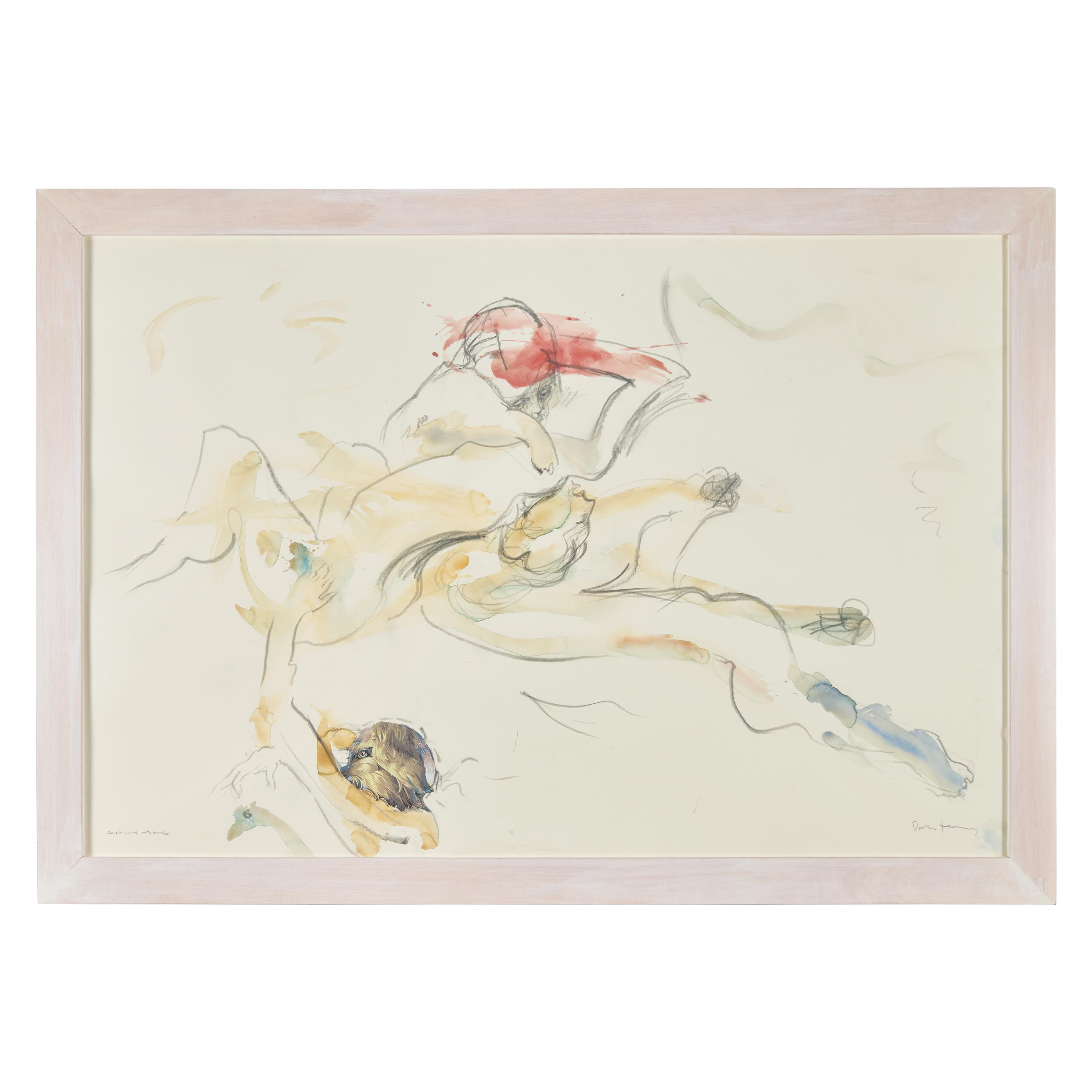 Dorothea Tanning (American, 1910-2012) — Double Curve with Scholar, 1986