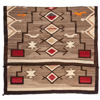 Navajo Pictorial Storm Pattern Weaving / Rug