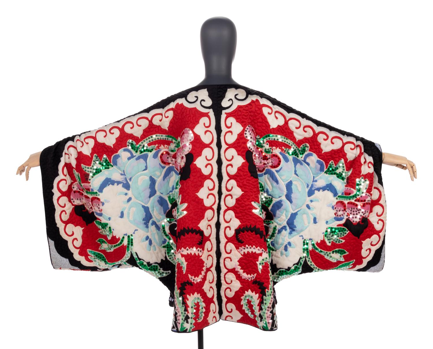 Michaele Vollbracht Quilted Silk Coat, 1970s