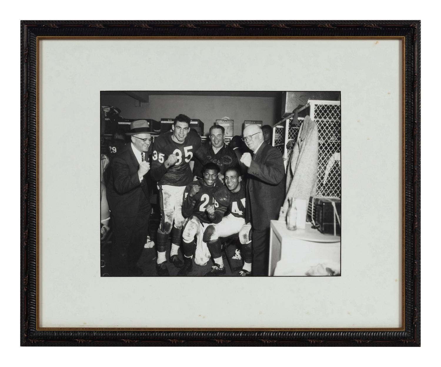 A Group of 14 Photographs of George Halas Formerly Displayed at Mike Ditka's Restaurant
