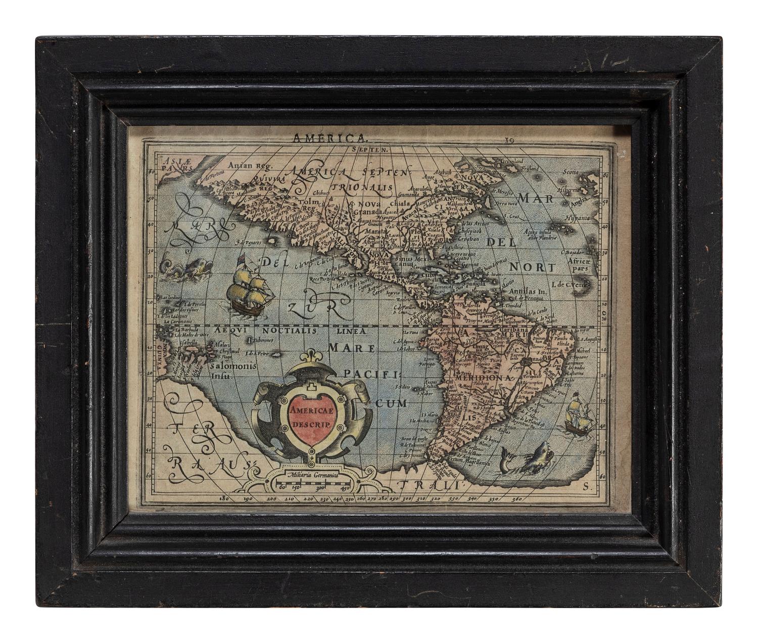 HONDIUS, Jodocus. Americae Descrip. Amsterdam, ca 1608.