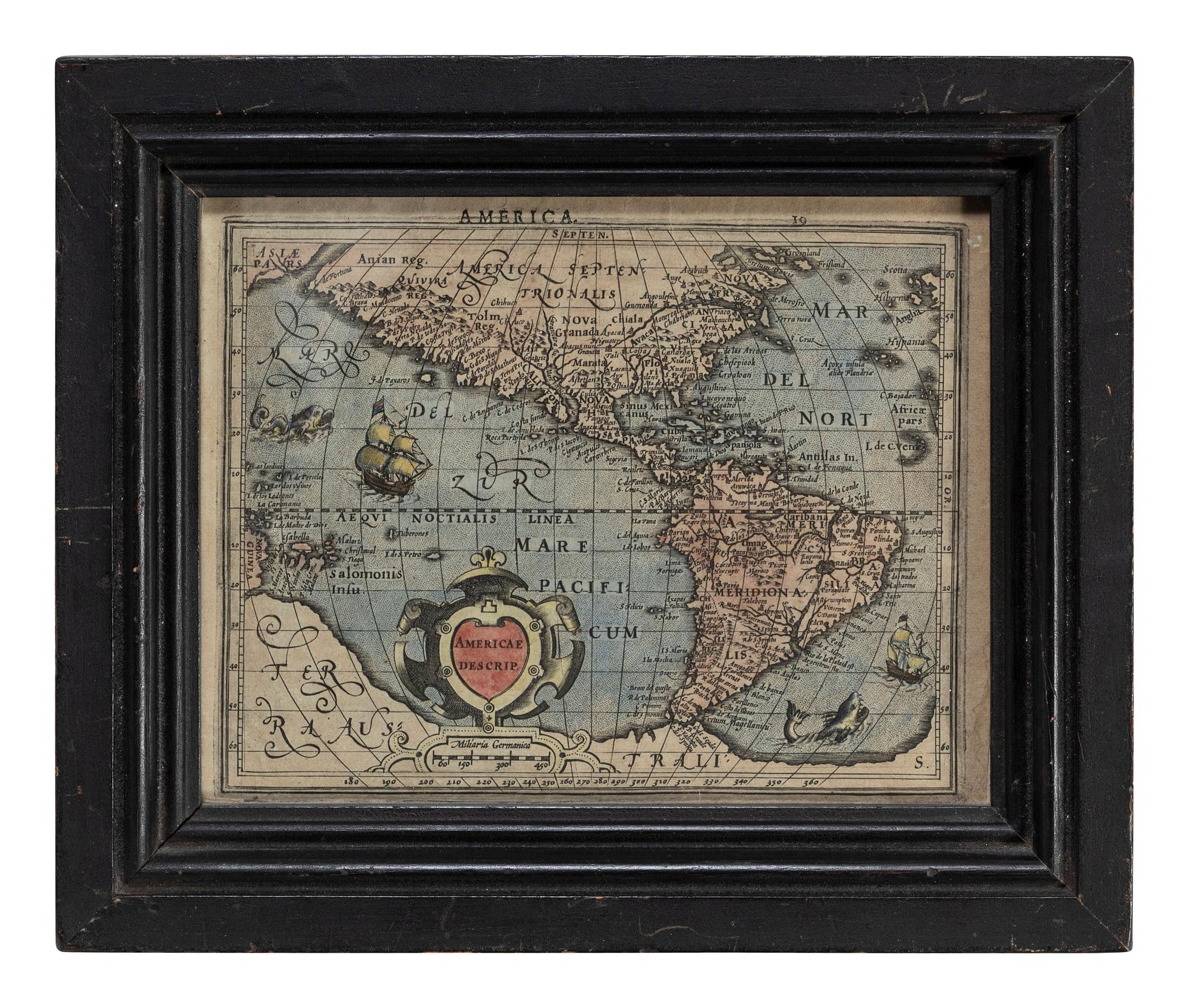HONDIUS, Jodocus. Americae Descrip. Amsterdam, ca 1608.