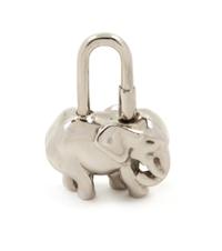 An Hermès Palladium Cadena Elephant Lock Charm, 1" x 1.5".
