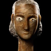 A South Arabian Alabaster Head of a Woman