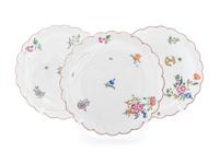 Three Worcester Plates — C. 1770
