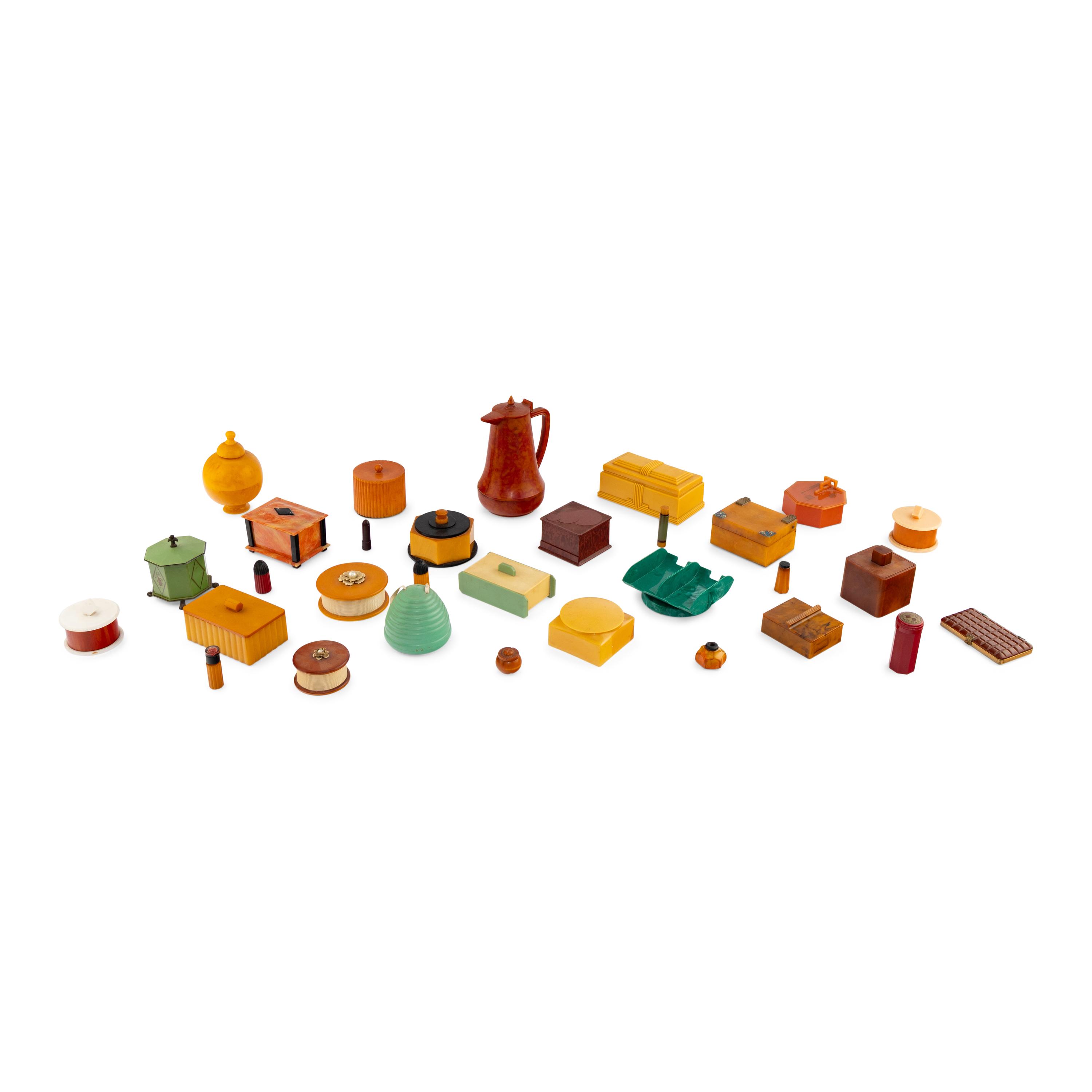 Art Deco Early 20th Century — A Group of 31 Bakelite Items