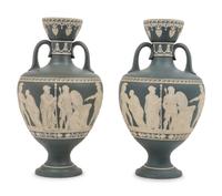 A Pair of Villeroy & Boch Jasperware Vases