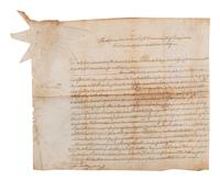 FRANKLIN, Benjamin (1706-1790). Manuscript document signed ("B. Franklin"), as President of the Supreme Executive Council of Pennsylvania, Philadelphia, 9 May 1787, countersigned by James Trimble for John Armstrong, secretary.