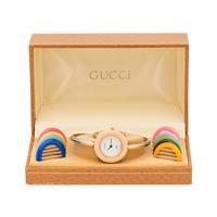GUCCI, CONVERTIBLE GOLD-PLATED WRISTWATCH