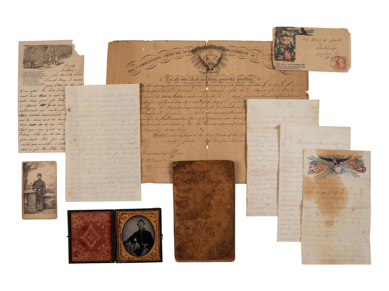 [GOLD RUSH]. Extensive California Gold Rush archive of William J. Jewell (1818-1885) including letters, diaries, and photographs, ca. 1852-1853.