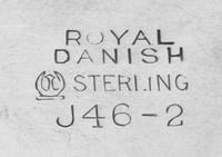 An American Silver Dish, International Silver Co., Meriden, CT, in the Royal Danish pattern, the dish centered with the engraved monogr