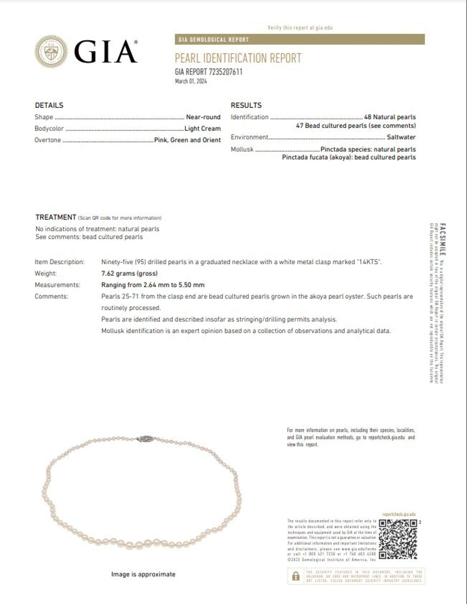 NATURAL AND CULTURED PEARL NECKLACE